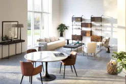 Flamant Aboah, Eettafel, Rond, Wit Marmer, 145 Cm^ Eettafels