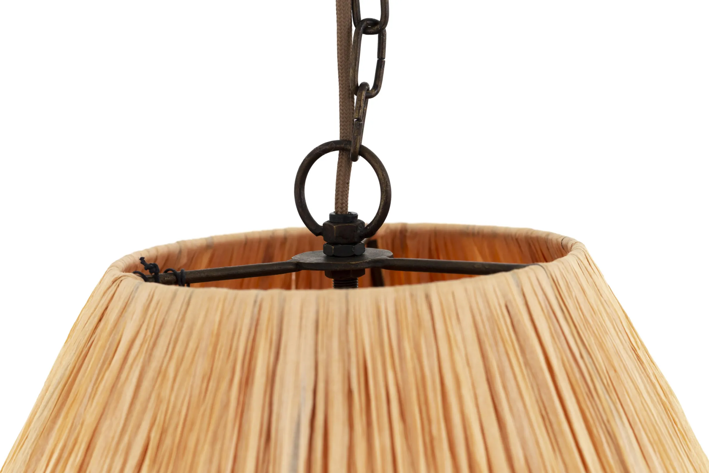 Flamant Aimee, Hanglamp, Raffia En Ijzer, S^ Verlichting