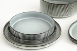 Flamant Architecto, Bord, Keramiek, Grijs, 25,5Cm^ Borden, Borden En Kommen