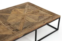 Flamant Archy, Salontafel, Rechthoekig, Hout En Metaal^ Koffie Tafels