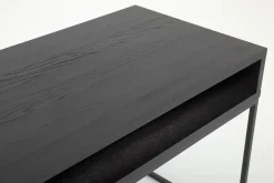 Flamant Armand, Bureau, Zwart Eiken En Metaal^ Bureaus