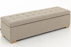 Flamant Aubiz, Poef, Stof, Met Deksel^ Banken