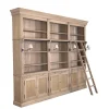 Flamant Balmore, Boekenkast, Verweerd Eiken, 3-Delig, Met Ladder^ Kasten