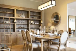 Flamant Balmore, Boekenkast, Verweerd Eiken, 3-Delig, Met Ladder^ Kasten