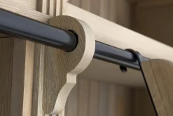 Flamant Balmore, Boekenkast, Verweerd Eiken, 2-Delig, Met Ladder^ Kasten