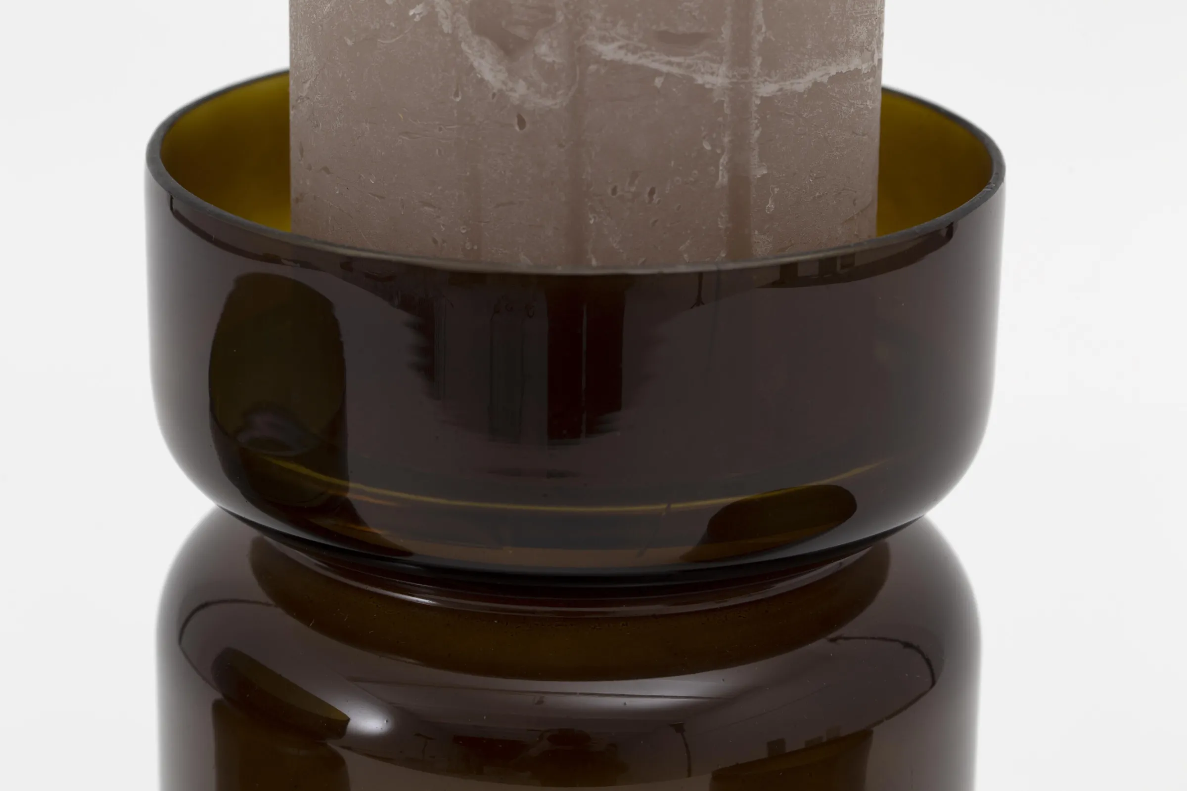 Flamant Berami, Kandelaar, Glas, Bruin, L^ Decoratie