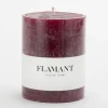 Flamant Beth, Kaars, Kleur Balmoral Rood, 9X11,5Cm^ Decoratie