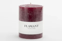 Flamant Beth, Kaars, Kleur Balmoral Rood, 9X11,5Cm^ Decoratie