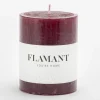 Flamant Beth, Kaars, Kleur Balmoral Rood, 7X9Cm^ Decoratie