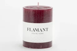 Flamant Beth, Kaars, Kleur Balmoral Rood, 7X9Cm^ Decoratie