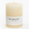 Flamant Beth, Kaars, Kleur Creme, 9X11,5Cm^ Decoratie