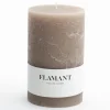 Flamant Beth, Kaars, Kleur Taupe, 9X15Cm^ Decoratie