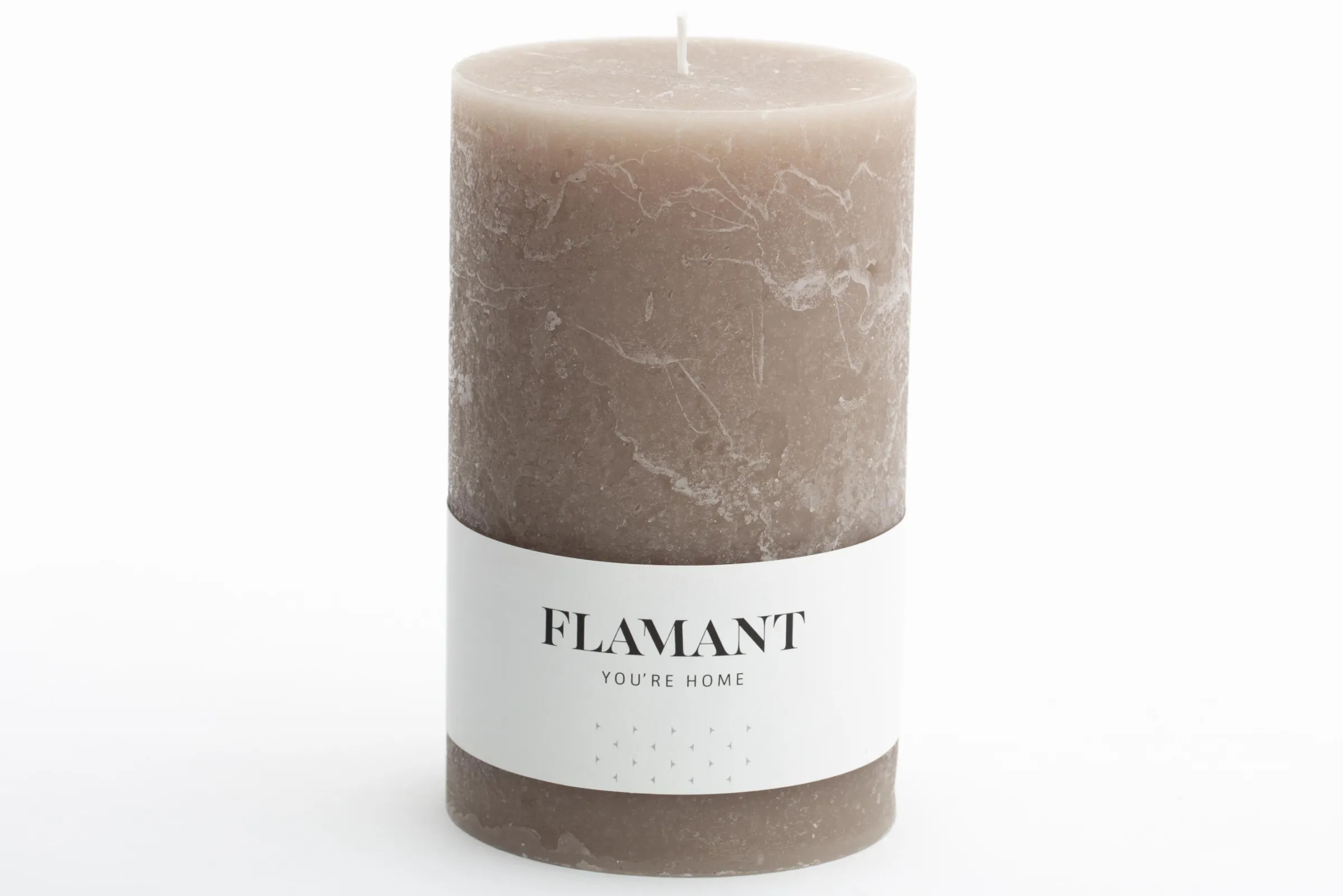 Flamant Beth, Kaars, Kleur Taupe, 9X15Cm^ Decoratie