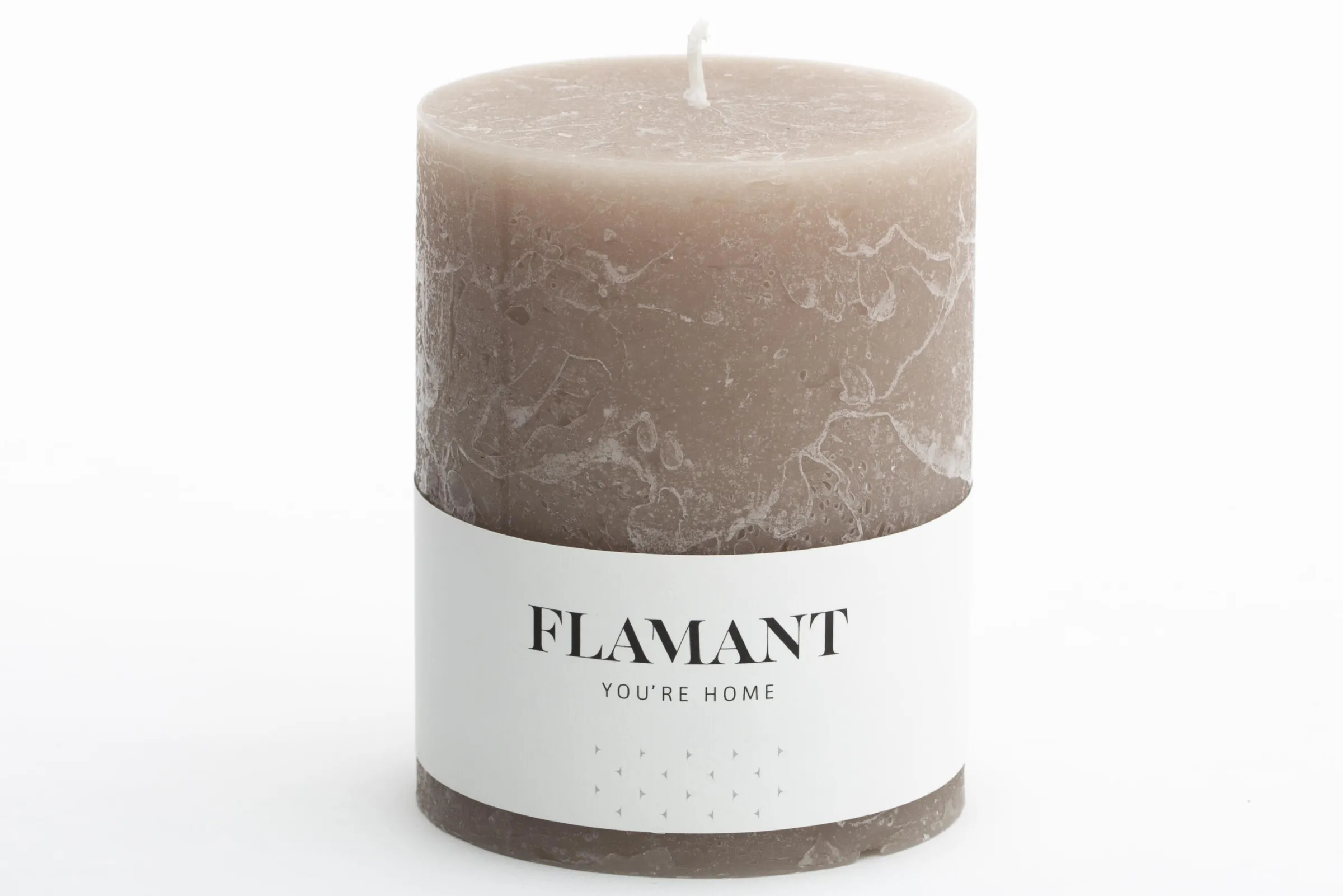 Flamant Beth, Kaars, Kleur Taupe, 9X11,5Cm^ Decoratie