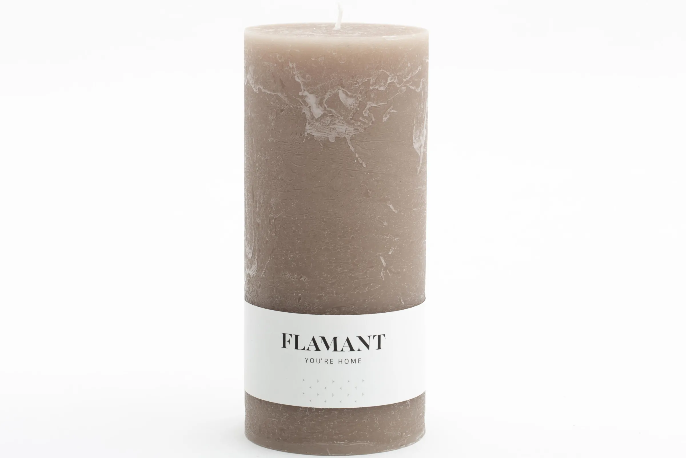 Flamant Beth, Kaars, Kleur Taupe, 9X20Cm^ Decoratie