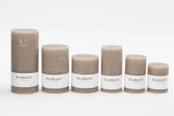 Flamant Beth, Kaars, Kleur Taupe, 9X20Cm^ Decoratie