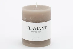 Flamant Beth, Kaars, Kleur Taupe, 7X9Cm^ Decoratie