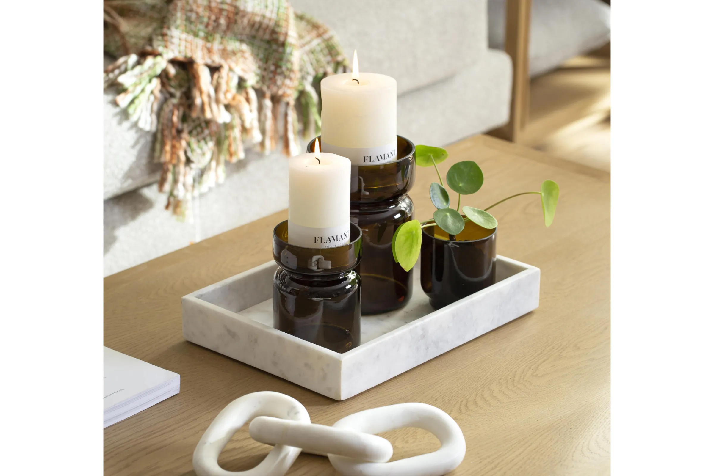 Flamant Beth, Kaars, Kleur Wit, 7X11,5Cm^ Decoratie