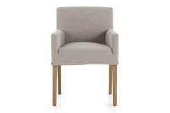 Flamant Billy, Fauteuil, Berken, Gebroken Wit Linnen^ Stoelen