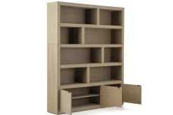 Flamant Bjorn, Boekenkast, Verweerd Eiken, Met Dimbare Led-Verlichting^ Kasten