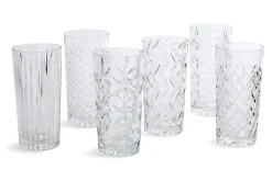 Flamant Bogart, Hoog Glas, Handgeslepen, Set Van 6^ Bril