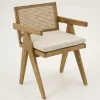 Flamant Bruno, Fauteuil, Eiken, Riet, Met Kussen^ Stoelen