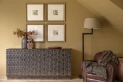 Flamant Burnham, Club Fauteuil, Donkerbruin, Leer^ Banken