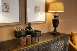 Flamant Byma, Kom, Metaal, Zwart, L^ Decoratie