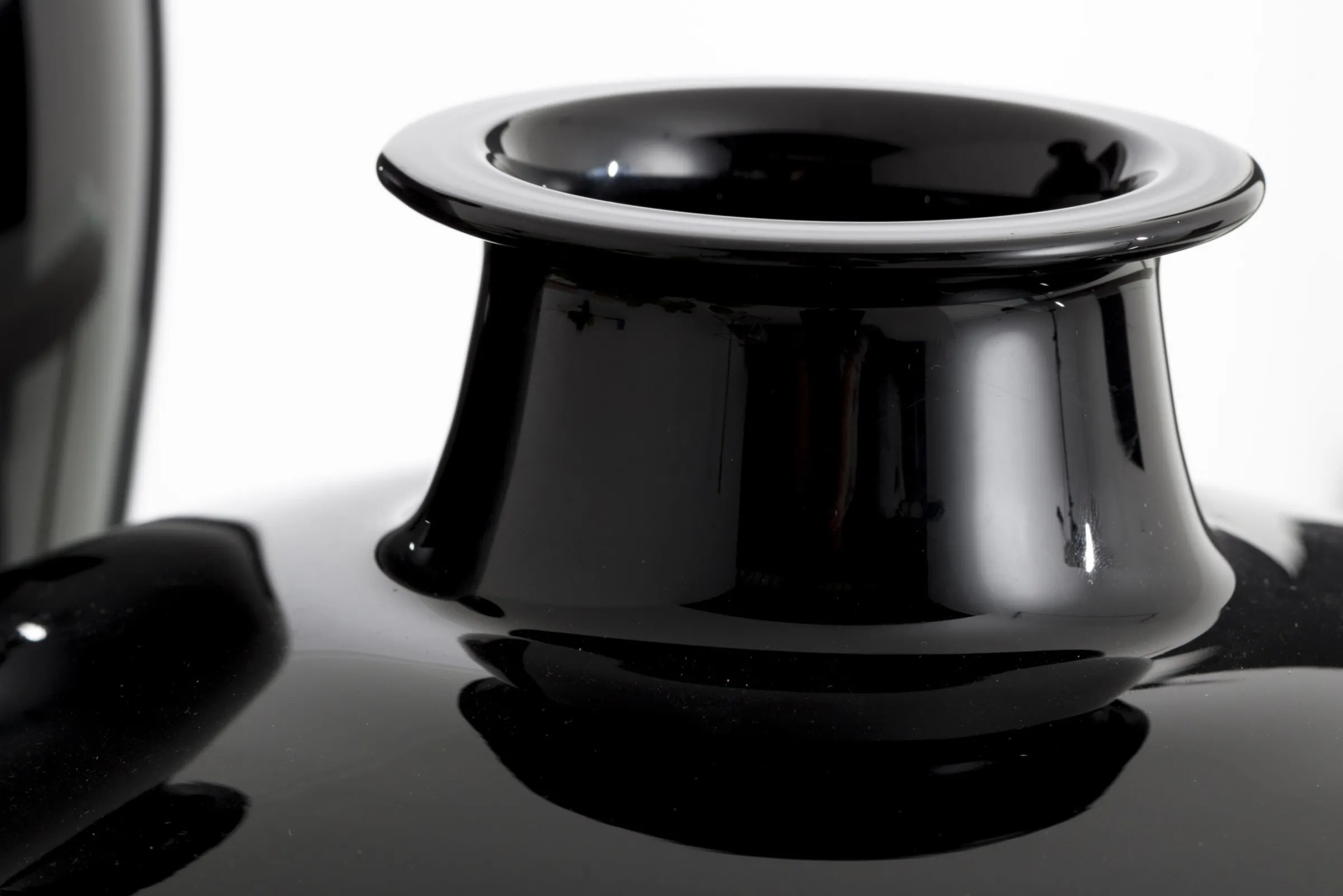 Flamant Chiaz, Vaas, Glas, Zwart^ Decoratie