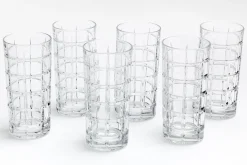 Flamant Chopin, Hoog Glas, Handgeslepen, Set Van 6^ Bril