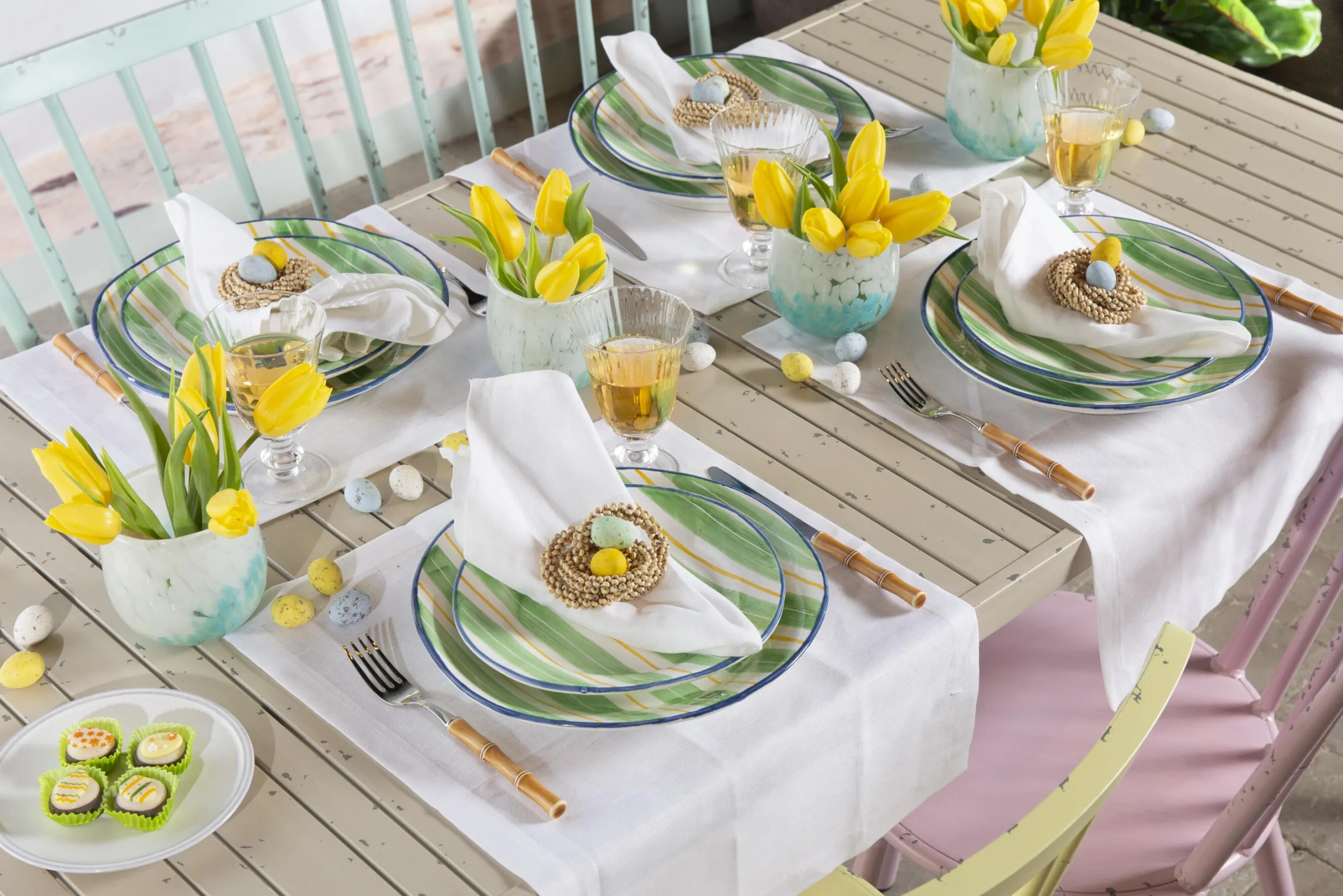 Flamant Claire, Tuinbank, Retro Blauw^ Tuin Zitplaatsen