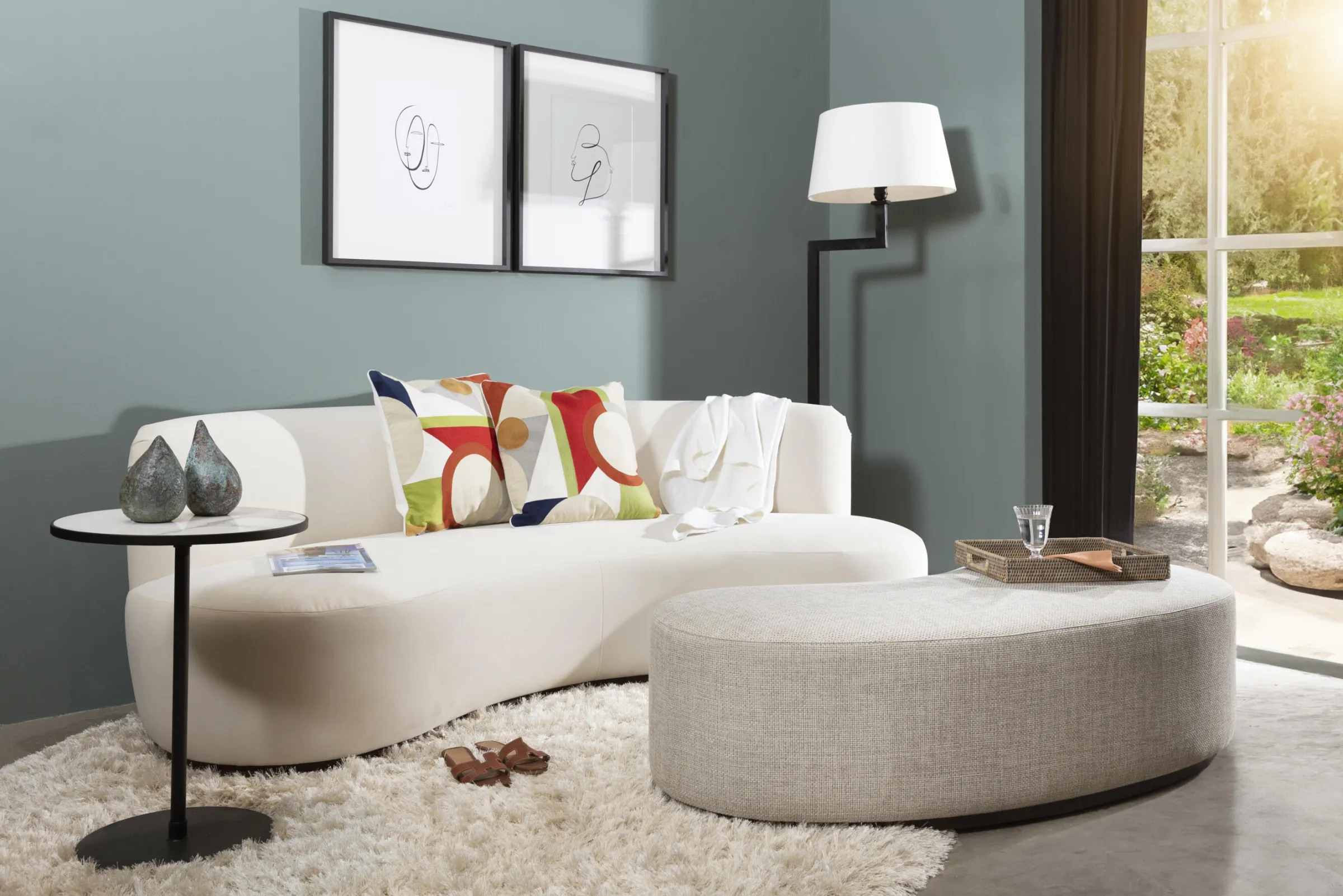 Flamant Daniel, Poef, Beige^ Banken