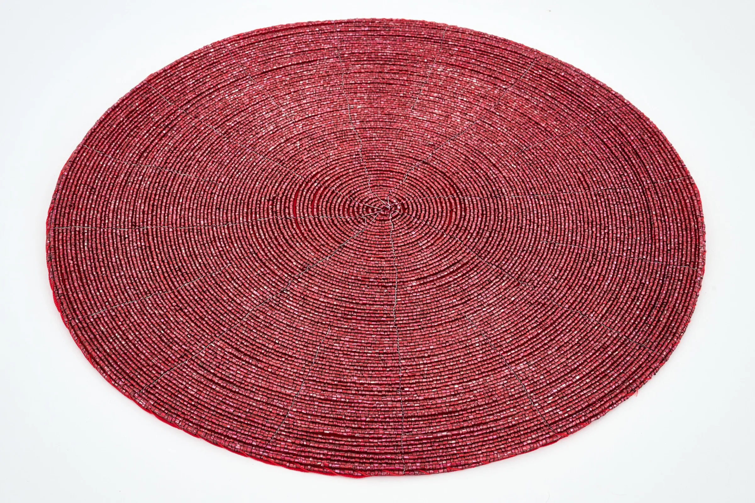 Flamant Delvin, Placemat, Kralen, Rood^ Eetkamer- En Keukentextiel