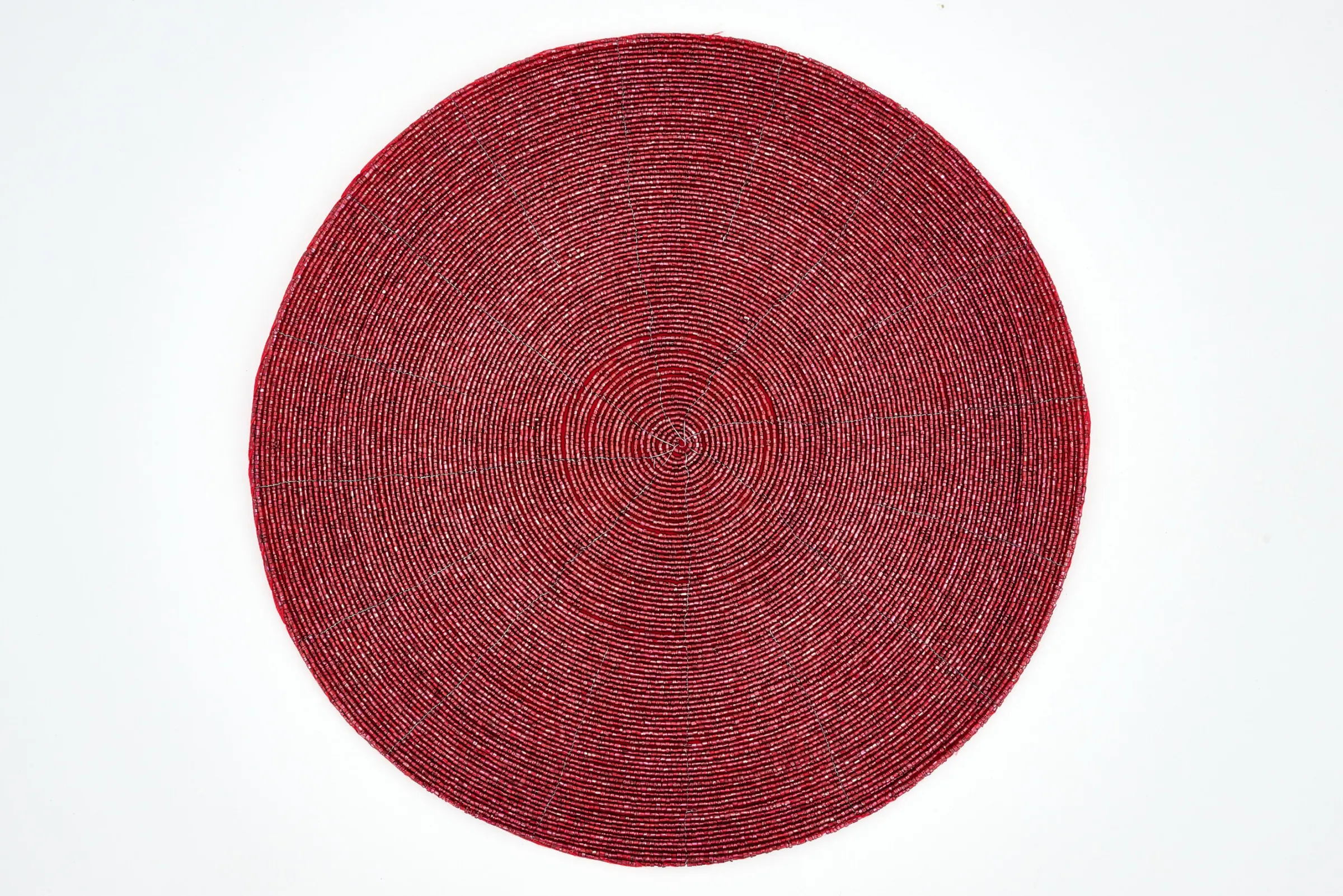 Flamant Delvin, Placemat, Kralen, Rood^ Eetkamer- En Keukentextiel