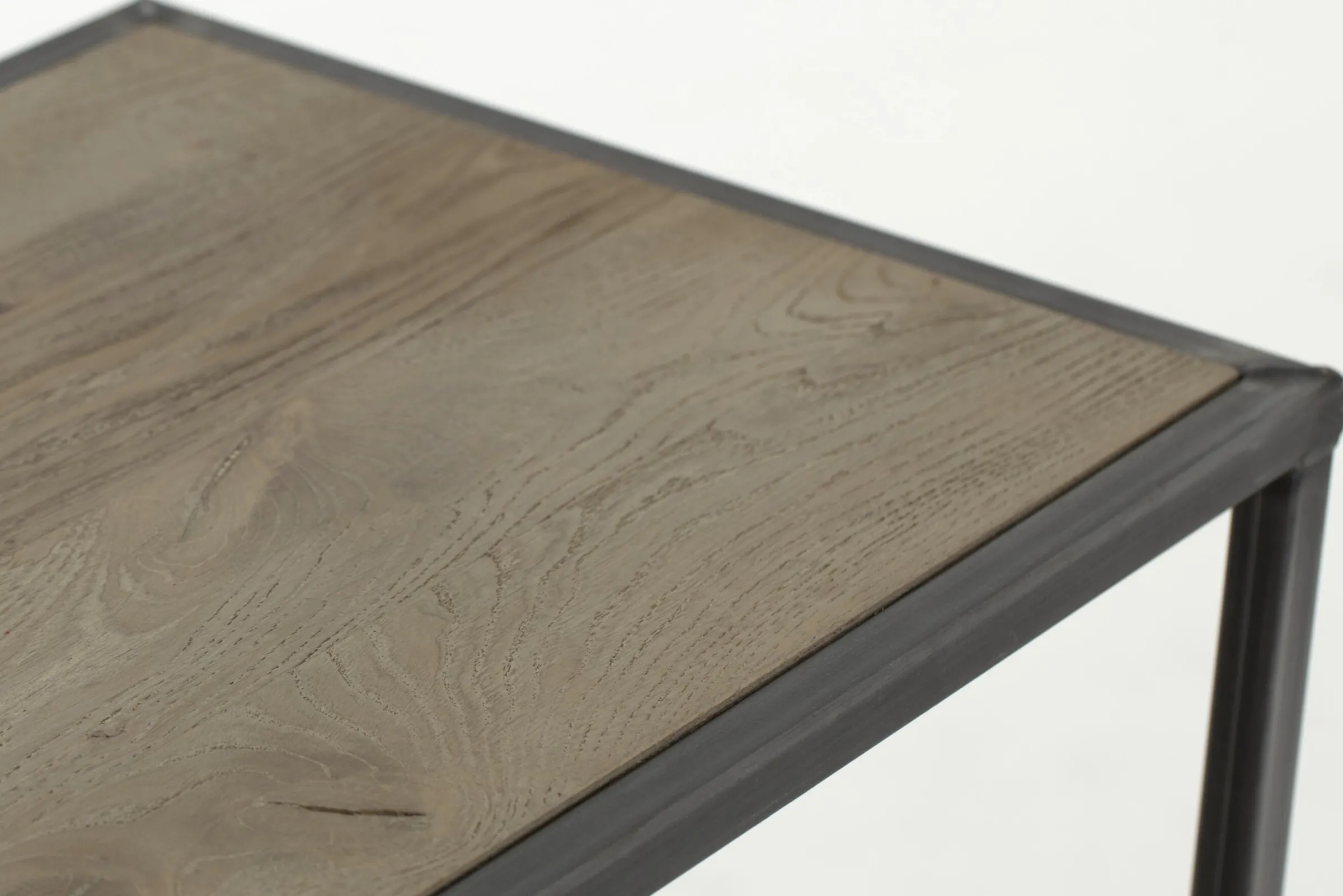 Flamant Farra, Consoletafel, Verweerd Eiken En Ijzer^ Koffie Tafels