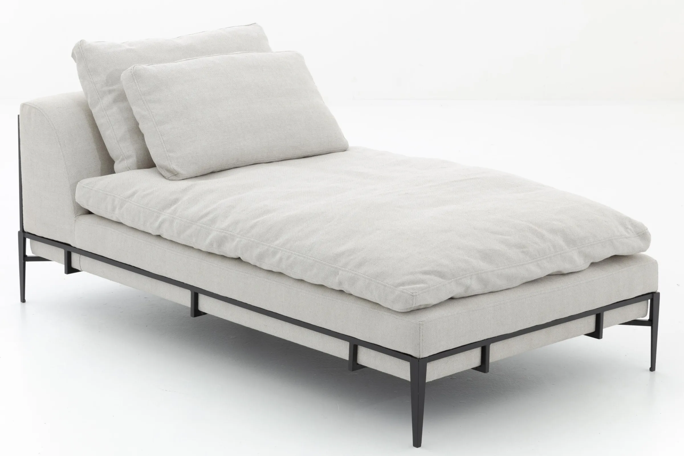 Flamant Floria, Fauteuil, Natuurlijk Linnen En Zwart Metaal^ Banken