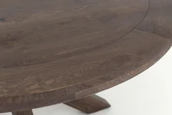 Flamant Forino, Eettafel, Gerookt Eiken, Rond, 110 Cm^ Eettafels