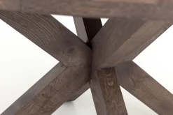 Flamant Forino, Eettafel, Gerookt Eiken, Rond, 110 Cm^ Eettafels