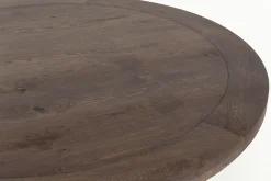 Flamant Forino, Eettafel, Gerookt Eiken, Rond, 110 Cm^ Eettafels