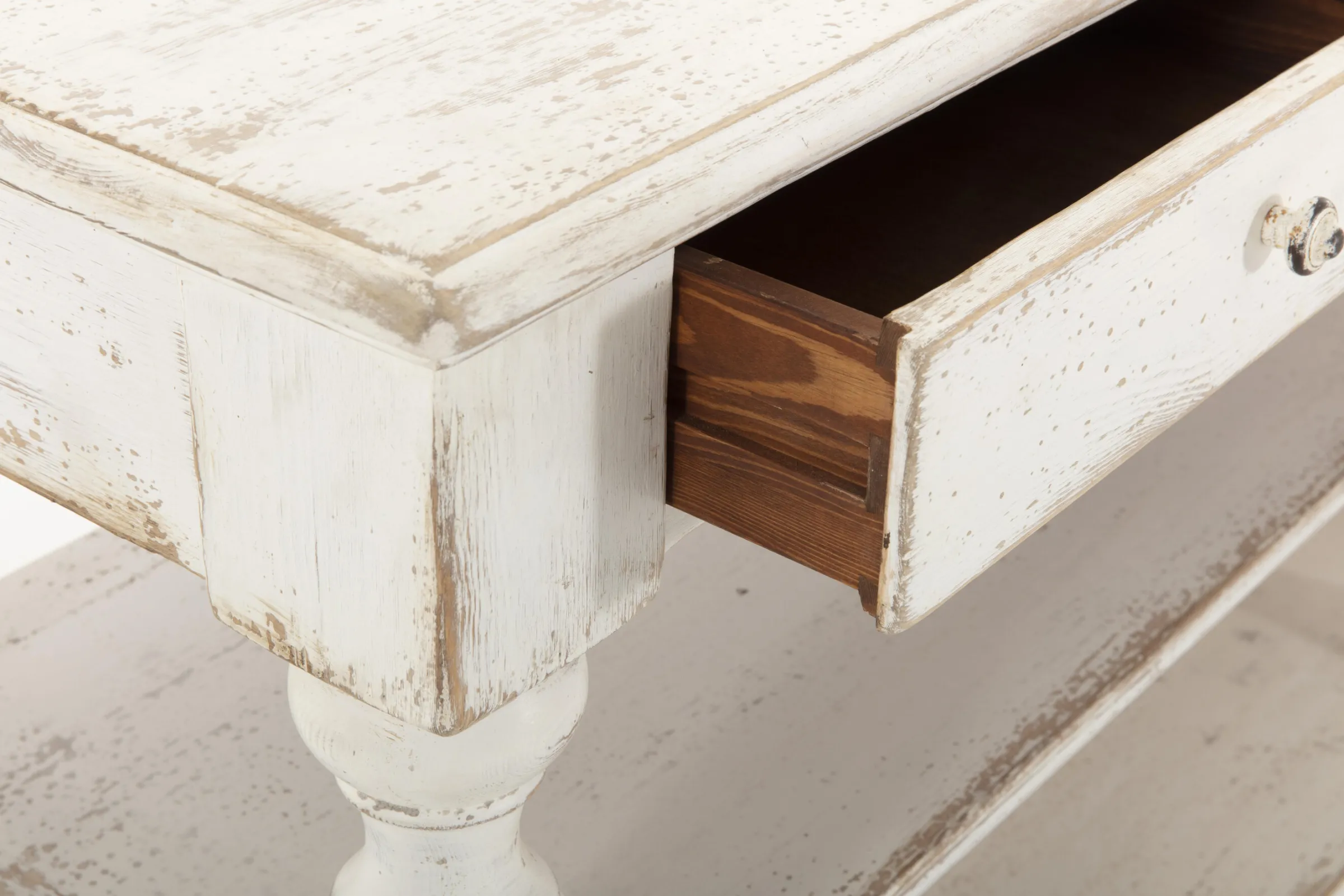 Flamant Henrice, Consoletafel, 3 Niveaus, 4 Laden, Antieke Afwerking^ Koffie Tafels