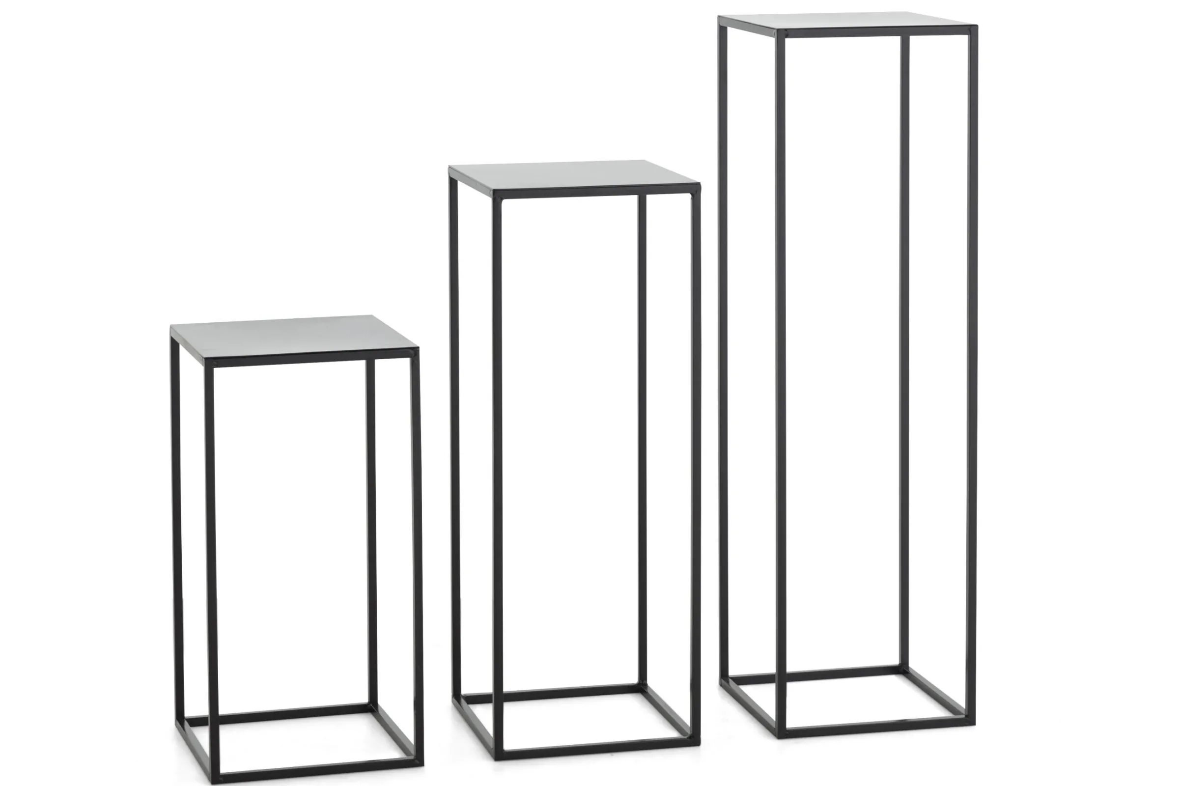 Flamant Isaac, Standaard, Metaal, Zwart, H 55 Cm^ Koffie Tafels