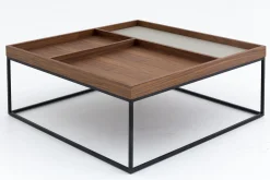 Flamant Jalon, Salontafel, Vierkant, Hout En Metaal^ Koffie Tafels