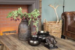 Flamant Jeddo, Vaas, Metaal, Zwart, S^ Decoratie