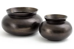 Flamant Jeddo, Vaas, Metaal, Zwart, S^ Decoratie