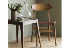 Flamant Joel, Stoel, Eiken En Leren Zitting^ Stoelen