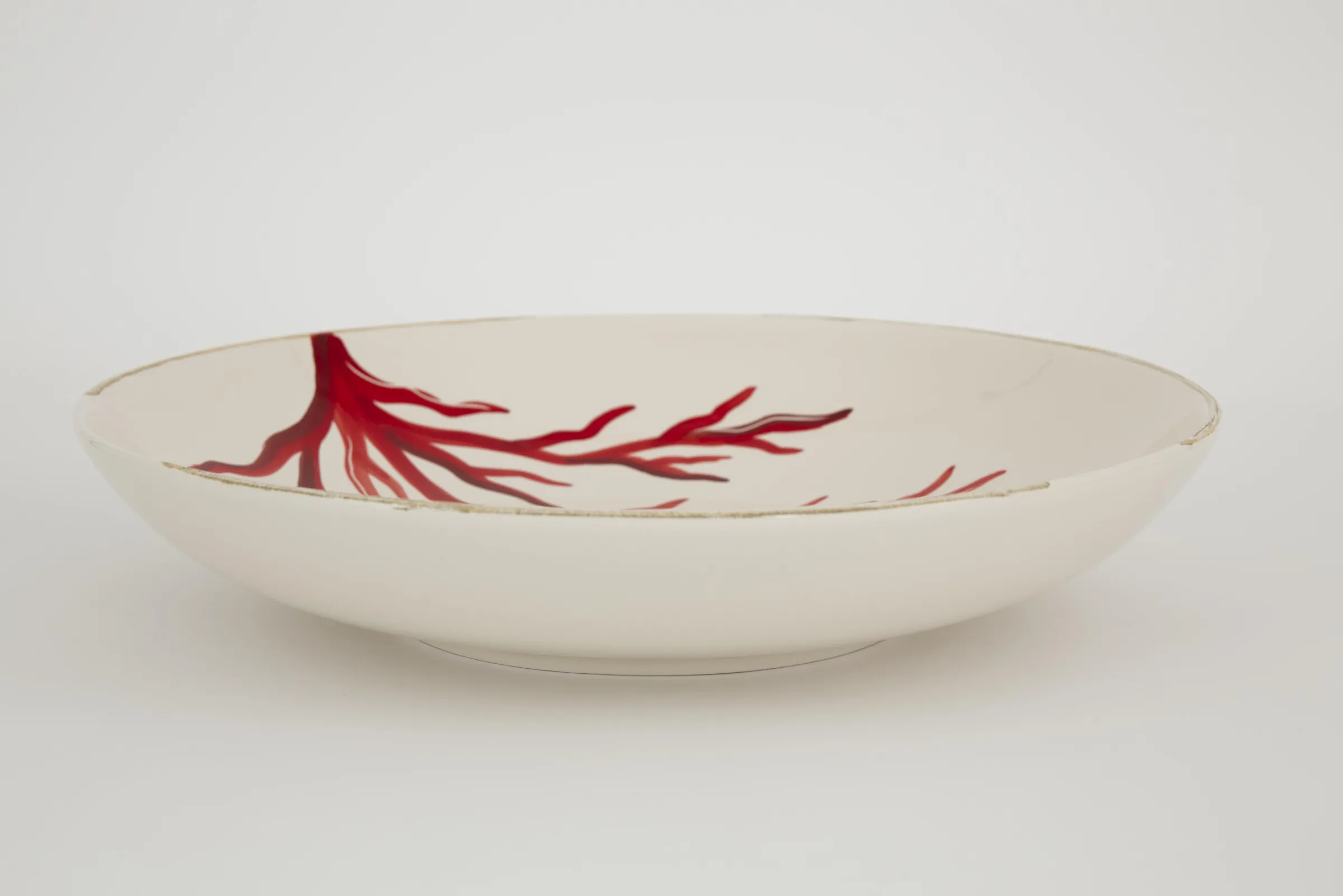 Flamant Kao, Serveerschaal, Koraal, Rond^ Borden, Borden En Kommen