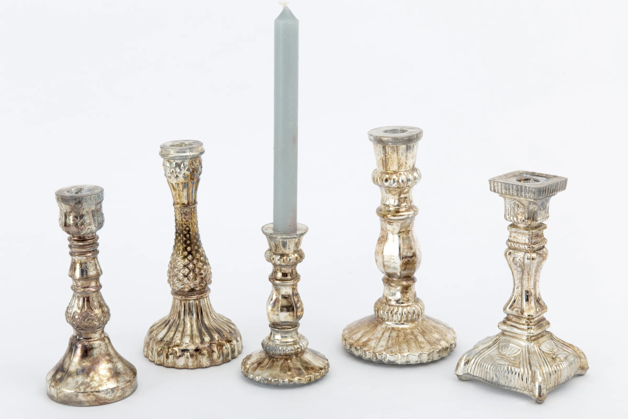 Flamant Kummen, Kandelaar, Kwikglas^ Decoratie