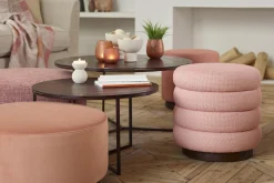 Flamant Lucas, Poef, Draaibaar, O 60, Roze^ Banken