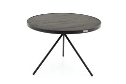 Flamant Madison, Bijzettafel, Eiken En Metaal, Rond, 60 Cm, Donkerbruin^ Koffie Tafels