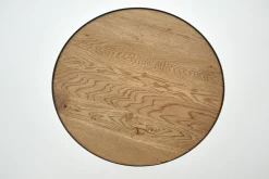 Flamant Madison, Bijzettafel, Eiken En Metaal, Rond, 60 Cm, Lichtbruin^ Koffie Tafels